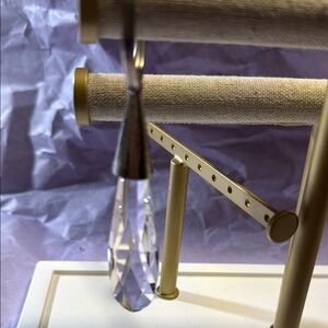 Elegant silver and diamond crystal keychain